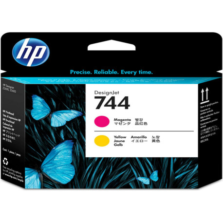 Hp - Testina originale - 744 - Magenta / Giallo - F9J87A - 6ml/cad