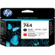 Hp - Testina originale - 744 - Nero opaco / Rosso cromatico - F9J88A - 6ml cad