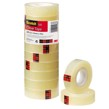 Nastro adesivo 508 - 15 mm x 33 m - PP - trasparente - Scotch - torre 10 rotoli