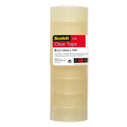 Nastro adesivo 508 - 19 mm x 33 m - PP - trasparente - Scotch - torre 8 rotoli