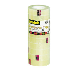 Nastro adesivo 550 - 19 mm x 33 m - PP - trasparente - Scotch - torre 8 rotoli