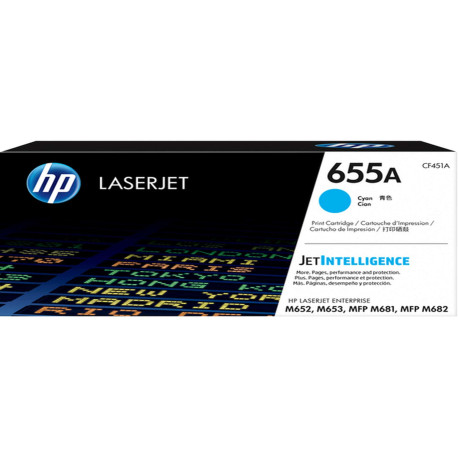 Hp - Toner originale - 655A - Ciano - CF451A - 10.500 pag