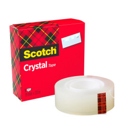 Nastro adesivo Crystal 600 - 19 mm x 33 m - acrilico - trasparente - Scotch