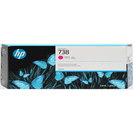 Hp originale - Cartuccia DesignJet Ink 738 - Magenta - 676M7A - 300ml