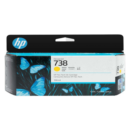Hp originale - Cartuccia Ink DesignJet 738 - Giallo - 498N7A - 130ml