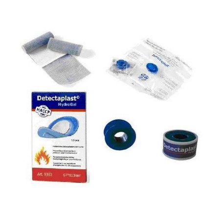 Kit di reintegro pacco medicazione per l’industria alimentare HACCP cerotti rilev. metal detector