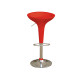 Sgabello bar - ABS/acciaio cromato - 35x45x55/78 cm - rosso - Serena Group