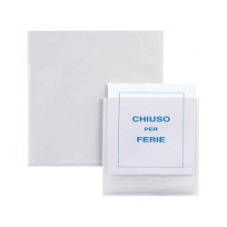 Buste autoadesive Iesti - PVC - 15 x 21 cm - trasparente - Sei Rota - conf. 5 pezzi