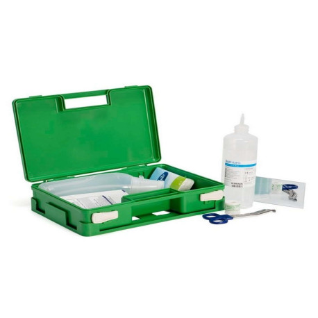 Kit lavaocchi professionale per lavaggio oculare d’emergenza e la successiva medicazione