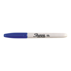 Sharpie - Marcatore - permanente - blu - inchiostro base acqua - 0.9 mm - fine (pacchetto di 12)