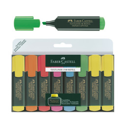 Evidenziatore Textliner 48 - punta a scalpello -  tratto 1,0-3,0-5,0mm - astuccio 8 colori - Faber-Castell
