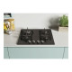 Candy CVG6BR4WPB - Piano cottura a gas - 4 piastre - Nicchia - larghezza: 56.8 cm - prof. 48.5 cm - nero