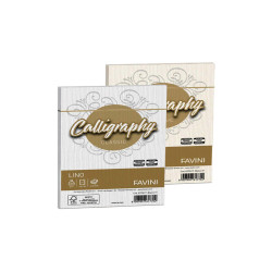 Buste Calligraphy Lino - 120 x 180 mm - 120 gr - avorio 02 - Favini - conf. 25 pezzi