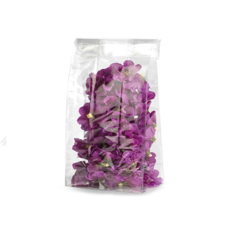Buste Crystal - con fondo quadro - 6 x 20 + 5 cm - 40 micron - trasparenti - PNP - conf. 100 pezzi