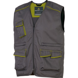 Gilet da lavoro PanostyleR M6GIL - sargia/poliestere/cotone - taglia L - grigio/verde - Deltaplus