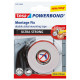 Nastro biadesivo Powerbond Ultra Strong - 19 mm x 1,5 m - acrilico - bianco - Tesa