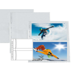 Buste forate Atla F porta foto - 4 spazi 13 x 18 cm - trasparente - Sei Rota - conf. 10 pezzi