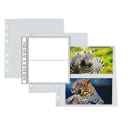 Buste forate Atla F porta foto - 4 spazi 15 x 21 cm - trasparente - Sei Rota - conf. 10 pezzi