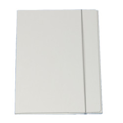 Cartellina con elastico - cartone plastificato - 3 lembi - 25x34 cm - bianco - Queen - Starline