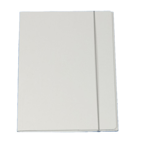 Cartellina con elastico - cartone plastificato - 3 lembi - 25x34 cm - bianco - Queen - Starline