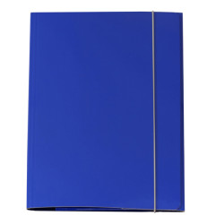 Cartellina con elastico - cartone plastificato - 3 lembi - 25x34 cm - blu - Queen - Starline