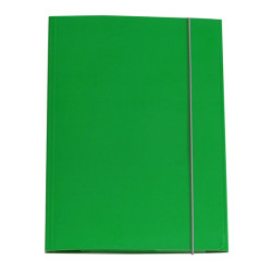 Cartella 3 lembi con elastico Queen - A4 - dorso variabile - cartone plastificato - verde - Starline