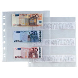 Buste forate Atla 6S - porta banconote/scontrini - 6 spazi - PP - 21 x 29,7 cm - liscio - Sei Rota - conf. 10 pezzi