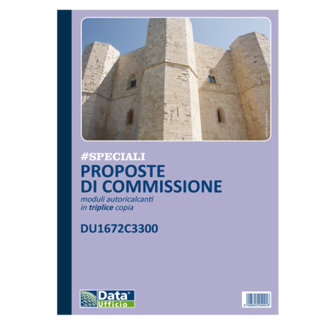 Blocco proposte commissione - 33/33/33 copie autoricopianti - 29,7 x 21,5 cm - DU1672C3300 - Data Ufficio