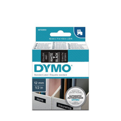 Nastro D1 standard 450210 - 12 mm x 7 mt - PL - bianco/nero - Dymo