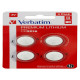 Micropile CR2016 - 3V - a pastiglia - litio - Verbatim - blister 4 pezzi