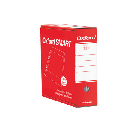 Buste forate Oxford Smart - De Luxe - buccia - 22 x 30 cm - trasparente - Esselte - conf. 300 pezzi