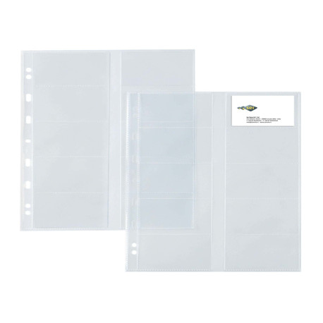 Buste forate Atla Card - porta biglietti da visita - 20 spazi - PPL - 21 x 29,7 cm - trasparente - Sei Rota - conf. 10 pezzi