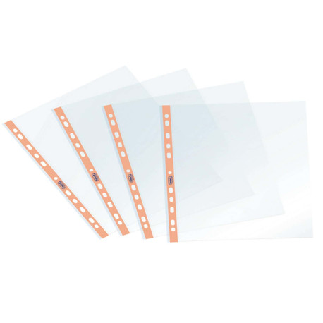 Buste forate Pastel - c/ banda - liscia - 22 x 30 cm - arancio - Favorit - conf. 25 pezzi