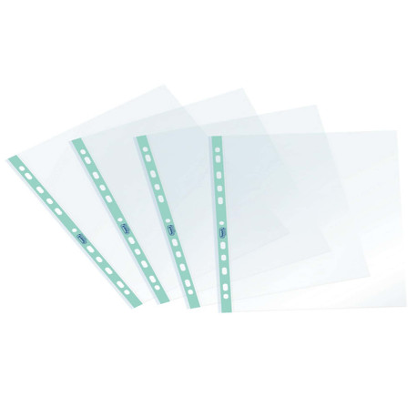 Buste forate Pastel - c/ banda - liscia - 22 x 30 cm - azzurro - Favorit - conf. 25 pezzi