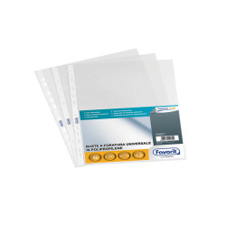 Buste forate Special PP - Superior - buccia - 21 x 29,7 cm - trasparente - Favorit - conf. 50 pezzi