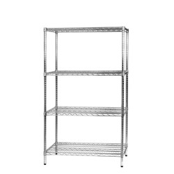 Kit scaffale Archimede - 4 ripiani - 60 x 90 x 160 cm - acciaio cromato - Serena Group