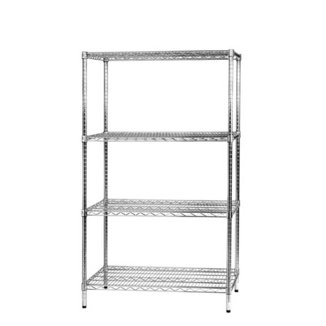 Kit scaffale Archimede - 4 ripiani - 60 x 90 x 160 cm - acciaio cromato - Serena Group