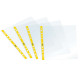 Buste forate Sprint - c/ banda - liscia - 22 x 30 cm - giallo - Favorit - conf. 25 pezzi