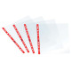 Buste forate Sprint - c/ banda - liscia - 22 x 30 cm - rosso - Favorit - conf. 25 pezzi