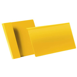 Buste identificative - con aletta pieghevole -  A4 orizzontale - giallo - Durable - conf. 50 pezzi