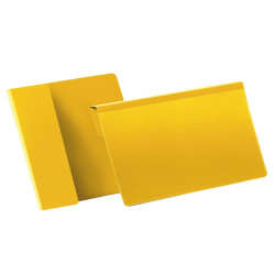 Buste identificative - con aletta pieghevole - A5 orizzontale - giallo - Durable - conf. 50 pezzi