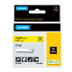 Nastro Rhino 18432 - 12 mm x 5,5 mt - vinile - permanente - nero/giallo - Dymo