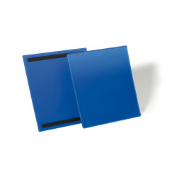 Buste identificative magnetiche - A4 verticale - blu - Durable - conf. 50 pezzi