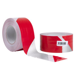 Nastro segnaletico SIGNAL - 70 mm x 100 m - bianco/rosso riflettente - Geko