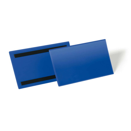Buste identificative magnetiche - A5 orizzontale - blu - Durable - conf. 50 pezzi