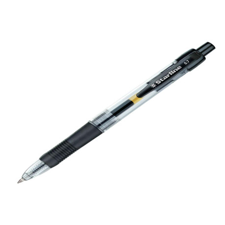 Penna a sfera a scatto con inchiostro gel  - punta fine 0,7mm - nero - Starline