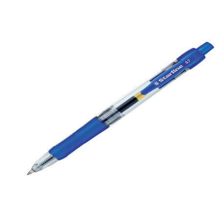 Penna a sfera a scatto con inchiostro gel - blu - punta fine 0,7mm - Starline