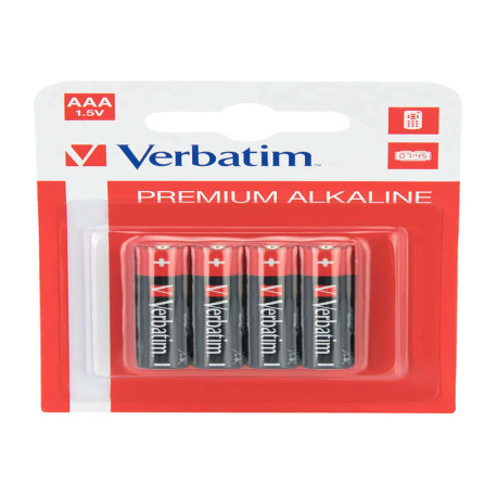 Pila ministilo AAA - 1,5V - 49920 - alcaline - Verbatim - blister 4 pezzi