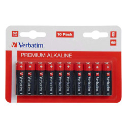 Pila stilo AA - 1,5V - alcaline - 49875 - Verbatim - blister 10 pezzi