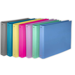 Raccoglitore KingBright - 22 x 30 cm - 4 anelli a R 30 mm - rivestito in PP - colori assortiti - Starline